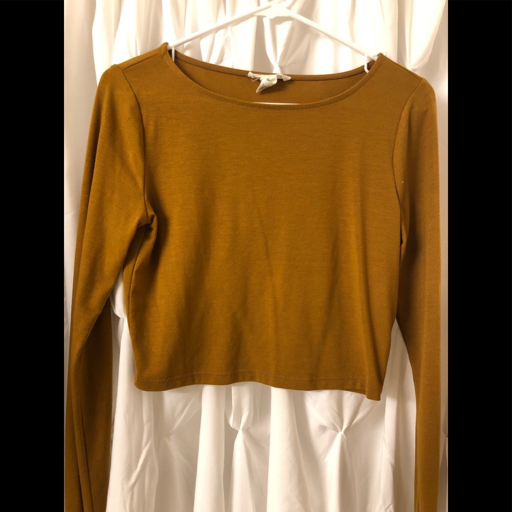 Forever 21 Long-sleeved Crop Top